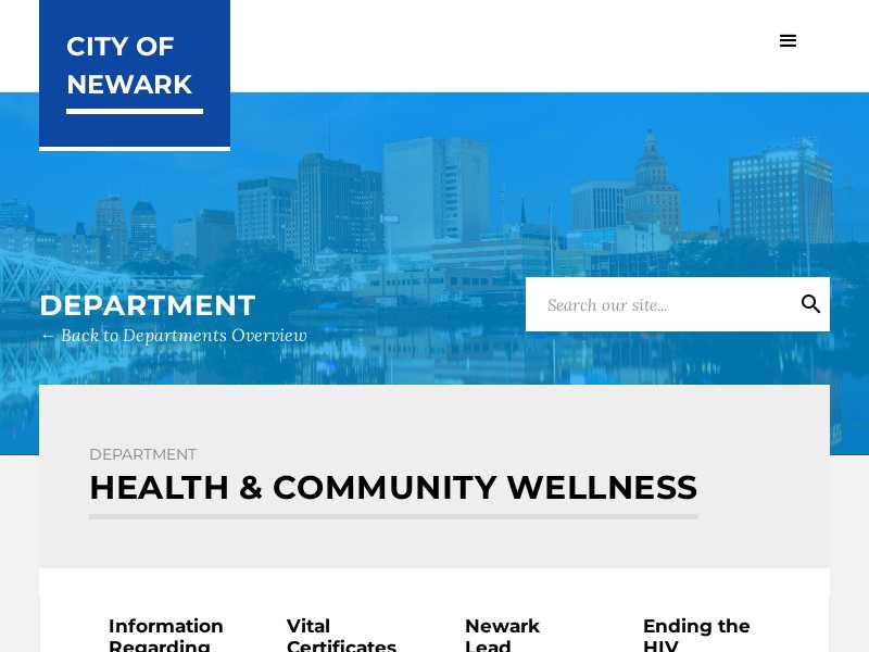 Newark Dpt of Health Community Wellness - Mary Eliza Mahoney Health Center - William St.